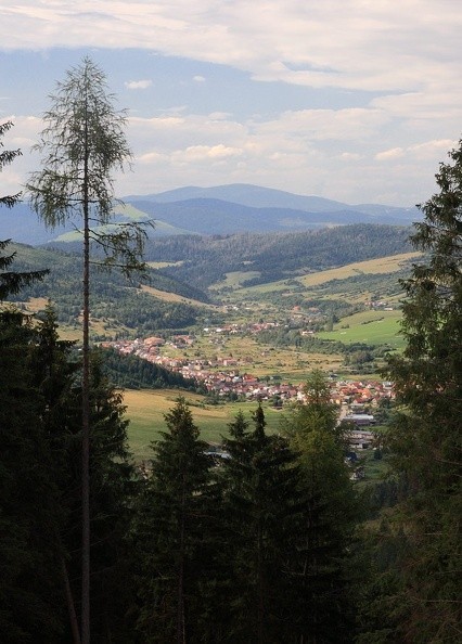 36-IMG 6610 -- Zuberec i Habówka oglądane z Ostrego Gronia (tego nad Doliną Prybiską)