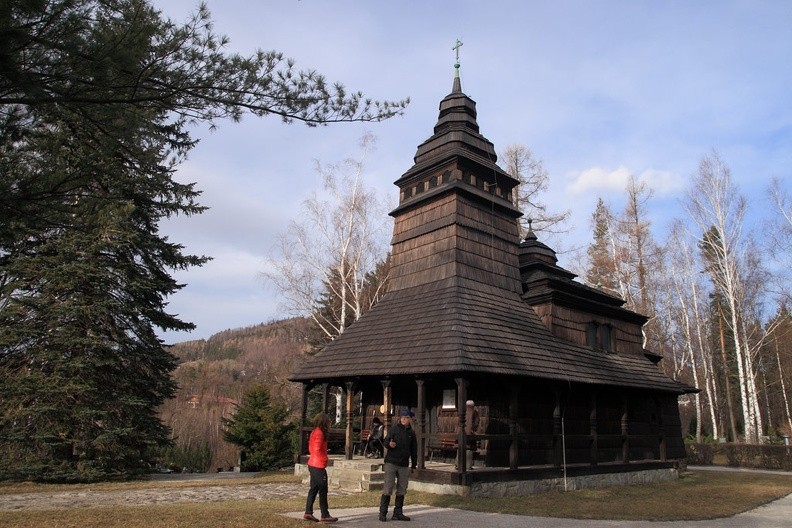 09-IMG 2116 -- Kunzendorf bei Frankstadt unter dem Radehoscht, czyli Kunčice pod Ondřejníkem:
XVII-wieczna cerkiew św. Prokopa przeniesiona tu w 1931 roku z Ukrainy Zakarpackiej