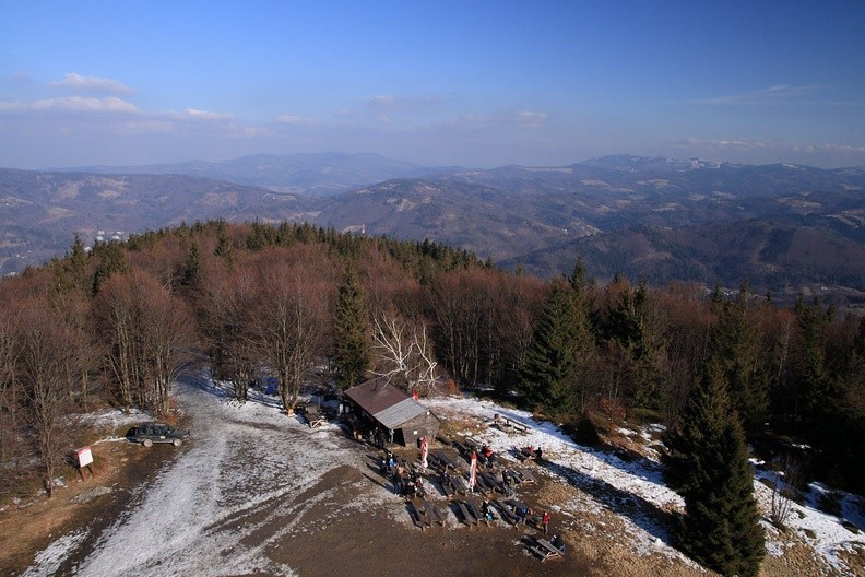 07-IMG 2338 -- Beskid Śląski – z Klimczokiem i Skrzycznem n ostatnim planie